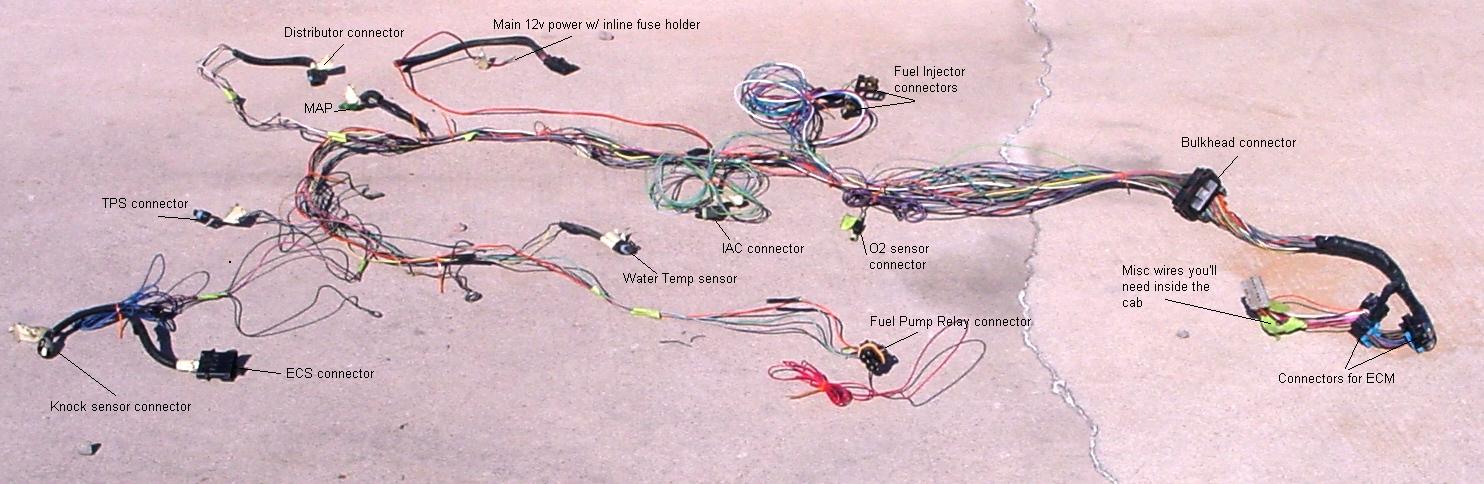 1963 Under Dash Wire Harness For Trucks With Factory